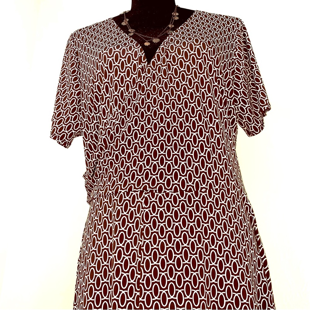 Deep V Front & Back Plus Dress